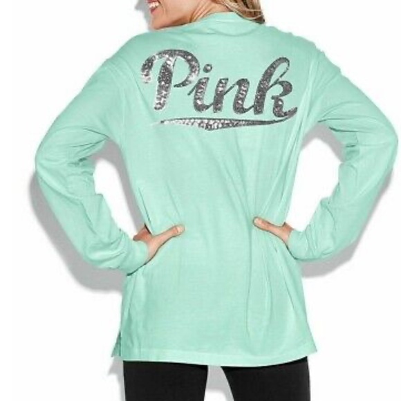 PINK Victoria's Secret Tops - Pink Victoria Secret logo long sleeve shirt